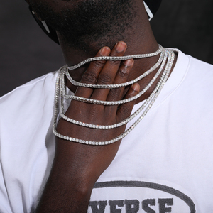 GRA Certificado VVS1 Lab Grown Moissanite Diamond Classic Tennis Chain 925 Sterling Silver Mossanite Tennis <span class=keywords><strong>Necklace</strong></span> - Product Image 3