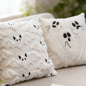 Fundas de Cojín con Diseño de Fantasmas para Halloween, Almohadas Bordadas y Acolchadas para Decoración Festiva del Hogar, Venta al Por Mayor - Product Image 5