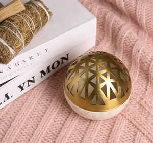 핫세일 아랍 베이지 트래버틴 대리석 무크하르 내구성 있는 광택 스톤 보호르 향로 호텔 주거 장식용 - Product Image 6