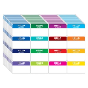 Colorful <b>Name</b> Tags <b>Stickers</b> PVC Opaque Writeable Office <b>Label</b> Badge Accessories - Product Image 1