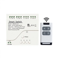 EasyLink pour interrupteur intelligent à verrouillage momentané 2,4 G, commande par téléphone portable, quatre voies, Tmall Genie Xiao Ai Xiao Yi