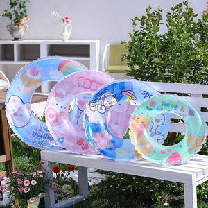 Flotador de Natación para Niños, Transparente, con Lentejuelas, Grueso, con Estampado de Dibujos Animados, Ecológico, de PVC, para Debajo del Brazo - Product Image 1