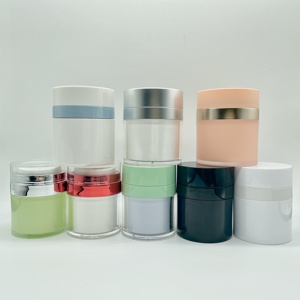 Custom Printed Frosted Matte Finish <strong>Airless</strong> <strong>Pump</strong> <strong>Jar</strong> 15ml 30ml 50ml Acrylic Plastic PP Base for Face Cream Cosmetics Packaging - Product Image 3