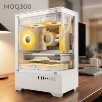 Boîtier PC Gaming OEM 2025 en Verre Trempé Double, Vente Directe Usine, Livraison Rapide, Châssis Élégant Prêt à l'emploi avec RGB pour Gamers