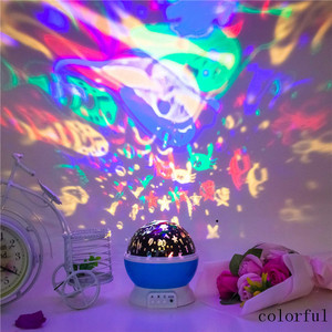 Luces LED de noche giratorias y automáticas, 360 grados, cambio de <span class=keywords><strong>Color</strong></span>, proyector de luz nocturna giratoria, giratoria, cielo estrellado - Product Image 6