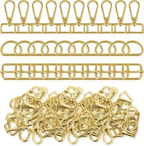 Lot de crochets mousquetons pivotants en métal, anneaux en D, quincaillerie pour sacs, accessoires pour la fabrication de sacs, crochets à gâchette pour sangles de sac - Product Image 1
