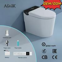 WC intelligent monobloc en céramique OEM/ODM avec siège chauffant, à siphon et fixation au sol, pour salle de bain