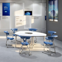 Bureau d'étude réglable pour étudiants, ensemble moderne de bureau et chaise scolaire, table de lecture et de formation