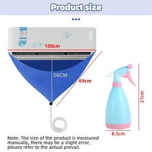 Sac de nettoyage étanche pour climatiseur, avec tuyau de drainage, pour l'évacuation de l'eau de lavage et de nettoyage, kit et outils de nettoyage de climatiseur - Product Image 5