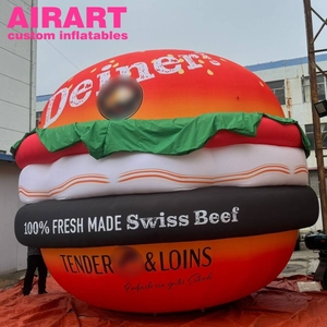 Modèles <span class=keywords><strong>de</strong></span> hamburgers gonflables géants personnalisés pour la publicité ou la décoration, faciles à installer et durables - Product Image 4