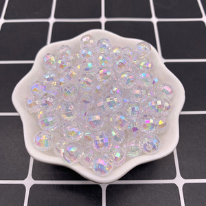 Acrylic <b>Loose</b> <b>Beads</b> Wholesale 6/8/10MM UV Plated Faceted Earth <b>Beads</b> for DIY Jewelry Accessories - Product Image 4