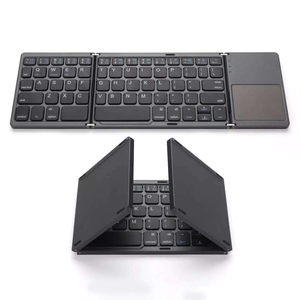 Teclado Ultra-Fino Dobrável Portátil Sem Fio Bluetooth para <span class=keywords><strong>IOS</strong></span> Android Windows Preto - Product Image 1