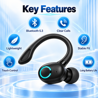 Écouteurs sportifs sans fil S10 BT 5.3 intra-auriculaires avec micro, réduction de bruit ENC, affichage numérique, étanchéité IPX-7, casque mains libres