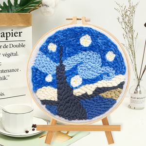 Kit de broderie au poinçon russe DIY avec motif dessin animé/anime, fil fait main, loisirs créatifs amusants - Product Image 3