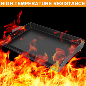 Piastra <span class=keywords><strong>in</strong></span> <span class=keywords><strong>Ghisa</strong></span> Pretrattata Antiaderente con Bordi Alti - Griglia per Facile Preparazione dei Cibi - Product Image 5