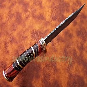 13นิ้วที่กำหนดเองทำมือดามัสกัสล่าสัตว์มีดฝีมือจัดการทำงาน (Smk1334) - Product Image 4