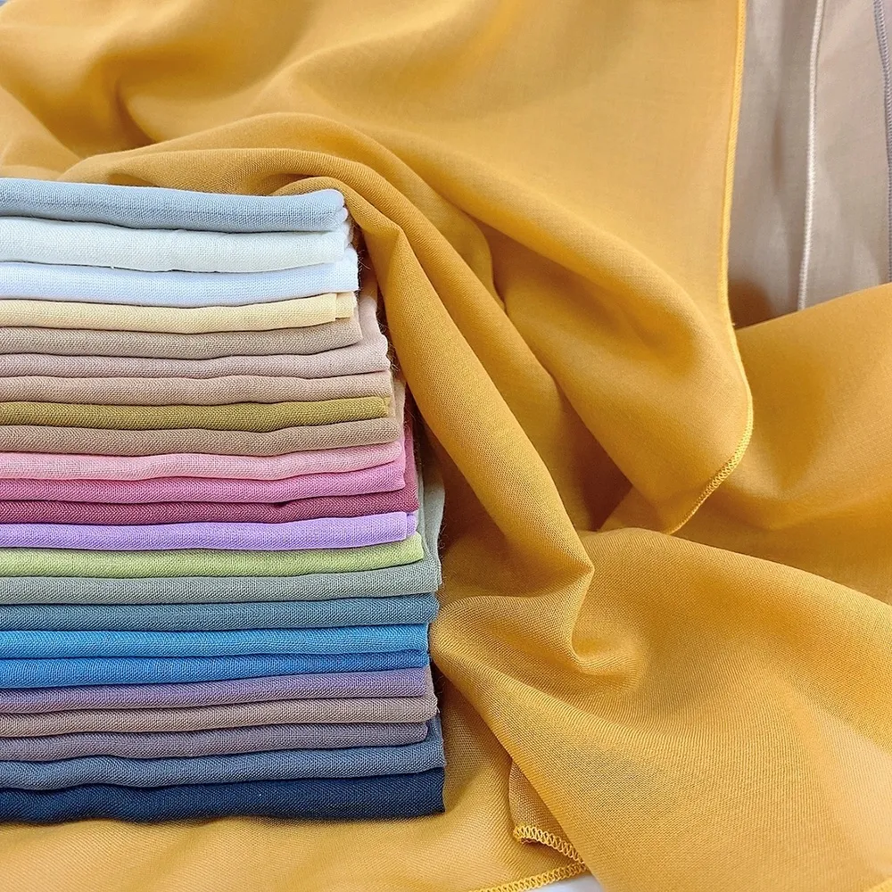 Sudanese Printed Malaysia Muslim Premium Cotton fabric Supplier Custom-made Square Hijabs Shawls Japanese Voile fabric Scarf