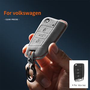   Funda para llave de coche, juego completo de llaves para Sagitar, Touareg X, <span class=keywords><strong>Bora</strong></span>, Touareg, Lavida, Exploring, Yue, Maiteng, con hebilla de piel abatible - Product Image 2