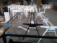 Pied de table de bureau robuste en métal, cadre de bureau pour poste de travail du personnel, dimensions personnalisées, fournisseur fabricant