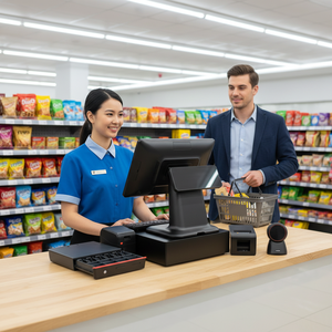 Venta Directa de Fábrica, Sistema de Punto de Venta SDLPOS SDL330 de Doble Pantalla, Color Negro, para Salón, Tienda, Supermercado, con NFC, Nueva Generación - Product Image 3