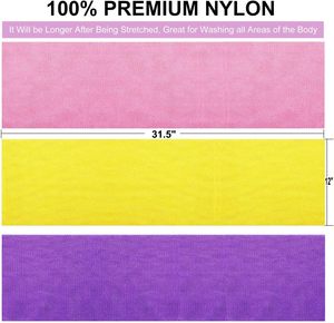 Customized African Net Long Bath Sponge Nylon Simple Exfoliating Body Brush - Product Image 6