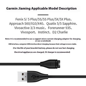 Jmetec 1m/<span class=keywords><strong>3</strong></span>.3ft Abs Usb Watch Câble de charge pour <span class=keywords><strong>Garmin</strong></span> Fenix 7 7s 7x6 6s 6x5 Plus <span class=keywords><strong>Vivoactive</strong></span> <span class=keywords><strong>3</strong></span> Forerunner 945 935 245 255 - Product Image 5