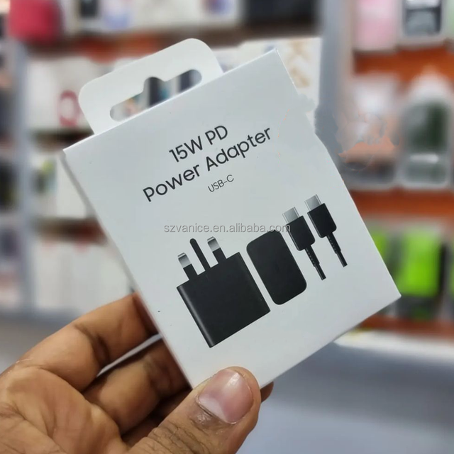 Original UK Charger 15W TYPE C PD Power Adapter with 3A Type c Cable Fast Charger for Samsung EP-T1510