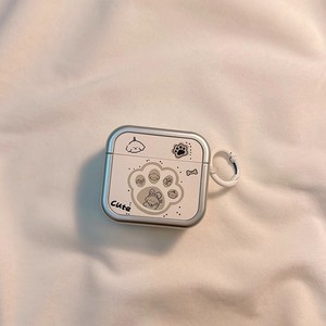 Nouvelle <span class=keywords><strong>coque</strong></span> de protection pour écouteurs motif empreintes de pattes de chat et de chien, <span class=keywords><strong>couple</strong></span> de dessins animés mignons - Product Image 5