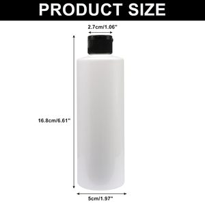 Envase Cosmético Cuadrado de Plástico HDPE Blanco Personalizado de 200 ml, Botella Vacía para Limpiador Facial, Loción para el Cuidado de la Piel y el Cuerpo - Product Image 3