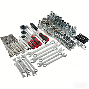 216 PCS Accessories Auto Tool Set Sockets 1/2" 1/4" 3/8" Drive SAE Metric Mixed Ratcheting Spanner Hard Case 1 Set OEM Car - Product Image 5