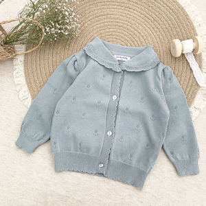 Pull cardigan pour bébé fille, hiver 2022, style vintage, tricoté, vêtements pour enfants, vente en gros 025AS22169 - Product Image 4