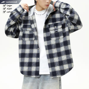 Chemise à boutons en flanelle à carreaux vintage de haute qualité, douce, 100% coton, logo personnalisé, veste décontractée à manches longues, <span class=keywords><strong>sweat</strong></span>-shirt pour homme - Product Image 1