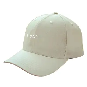 Custom High Quality 6 Panel Curved Brim Cotton Baseball Cap 3D Embroidery Puff Logo Structured Dad Hat
