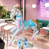 Escultura de Resina de Caballo Rosa Grande para Fotografía de Estudio, Accesorios para Fotos de Chicas Sensuales