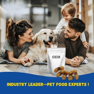 Meilleures ventes OEM de beurre d'arachide sans cuir brut et d'os emballé avec du canard 6CT Friandises pour chiens à mâcher Aliments secs pour animaux domestiques Collations pour chiens de marque privée - Product Image 3