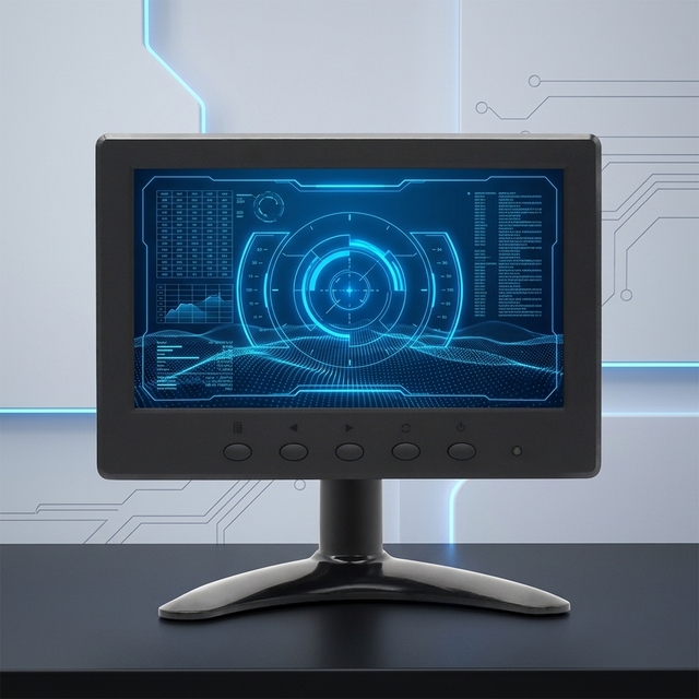 Hot Sale 7 Inch 16:9 IPS Display 1024*600 HDMI VGA AV BNC USB Port Wide Viewing Angle Industrial Monitor With Speaker
