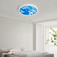 Plafonnier LED moderne et créatif, ciel bleu, nuages blancs, pour chambre à coucher, éclairage domestique
