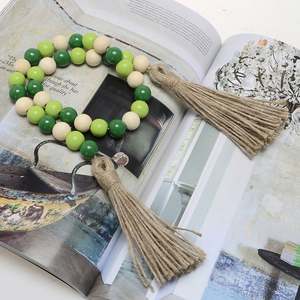 Acasa Arto Día de San Patricio cuentas espaciadoras de madera coloridas manualidades DIY Casa de Campo madera pulida encanto decoración de fiesta en casa adornos - Product Image 6