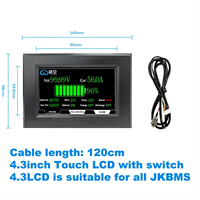 Stock UE Pologne V19 JK BMS 16s20p+LCD Système de gestion de batterie LiFePO4 100A 150A 200A 300A JK-PB2A16S20P V19 LCD