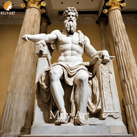 Statue de Zeus en marbre grandeur nature MILY, sculpture de figure grecque classique, design personnalisé à vendre