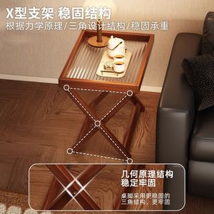 Vintage-style folding <b>table</b>, portable living room <b>sofa</b>, high-<b>end</b>, light luxury design, side <b>table</b>, storage coffee <b>table</b> - Product Image 3