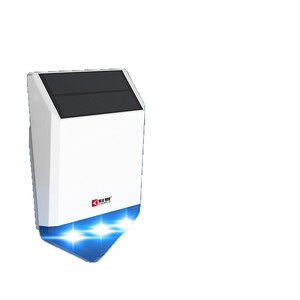 Solar Powered <b>Wireless</b> Audio Visual <b>Alarm</b> 110dB Outdoor Voice Light <b>Alarm</b> 433MHz Linkage <b>Alarm</b> - Product Image 3