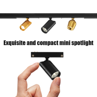 Mini projecteur LED sur rail 12V en aluminium COB, éclairage magnétique basse tension pour bureau moderne, CRI 90 élevé, pour vitrine à bijoux et figurines