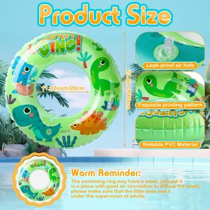 Durable Inflatable Swimming Float Summer Water Pool Toys Pool Party Decor Ring Assorted Color Inflatable Ring for Kids - Product Image 2