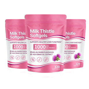 Chardon-Marie 120 Gélules Molles, Extrait de Silymarine Standardisé à 80%, Soutient la Santé Cardiaque, l'Immunité, la Peau et la Réparation Cellulaire - Product Image 1