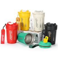 Nouvelle bouteille d'eau thermique à double paroi en acier inoxydable 316 avec couvercle et sangle, design original, tasse à café pour les voyages