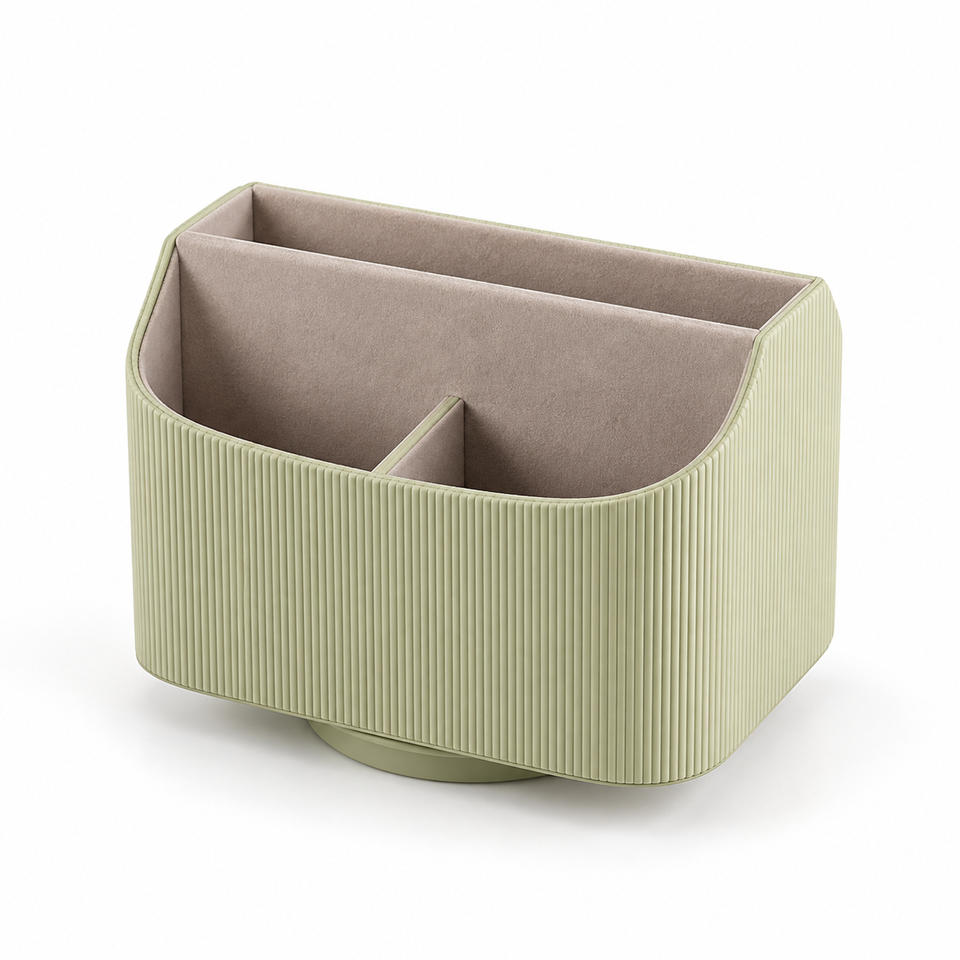 Rotating Multi Compartment Roman Column Cosmetic Stationery Remote ...