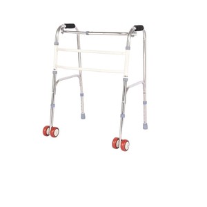 Adjustable Stainless Steel <b>Walker</b> With Wheels For <b>Elderly</b> Mobility Aid - Product Image 4