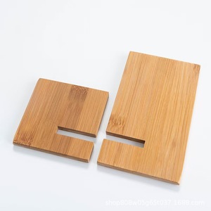 Bamboo Wood Phone Stand Desktop Charging <b>Holder</b> Natural Color Minimalist Design <b>Tablet</b> Support - Product Image 2