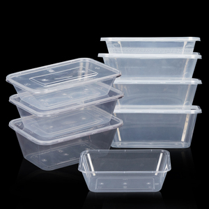 Contenants alimentaires transparents RUIQI, <span class=keywords><strong>de</strong></span> qualité alimentaire, avec couvercle anti-fuite, sans BPA, en plastique PP, réutilisables, empilables, certifiés BSCI - Product Image 1